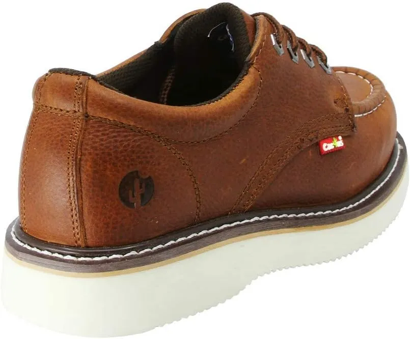 CACTUS Men’s 422M 411M Soft Toe Moc Toe 4” Construction Roofing Work Boots Leather PU Sole Comfortable Botas de Trabajo