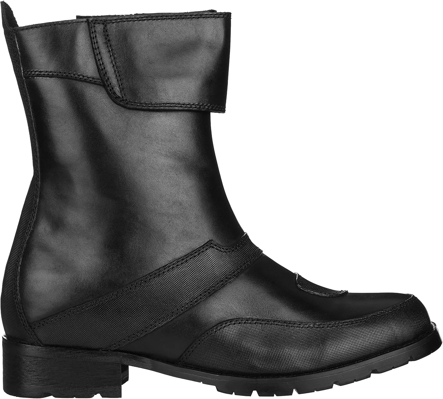CALTO Men's Invisible Height Increasing Elevator Shoes - Black Leather Zipper High-top Biker Boots - 3.3 Inches Taller - G6252 - Size 9 D(M) US