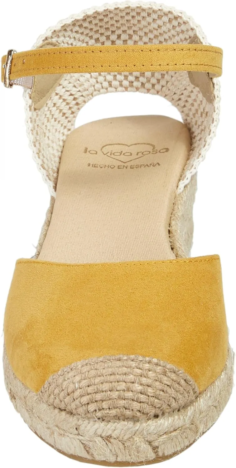 Canvas Wedge Women's Sandals with 2 Inch Heel and Breathable Cotton Canvas Upper and 100% Natural Jute Midsole for All Casual Occasions