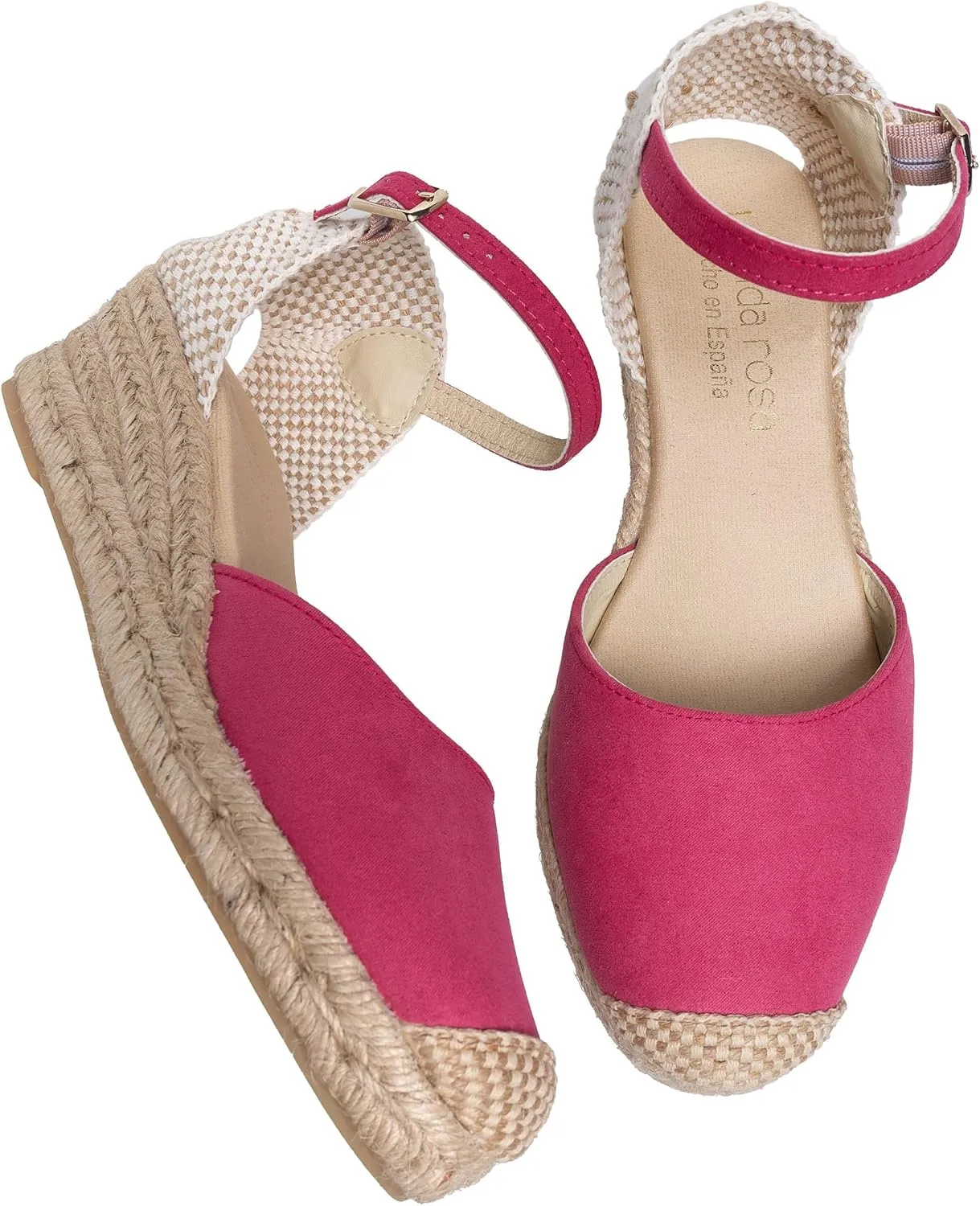 Canvas Wedge Women's Sandals with 2 Inch Heel and Breathable Cotton Canvas Upper and 100% Natural Jute Midsole for All Casual Occasions