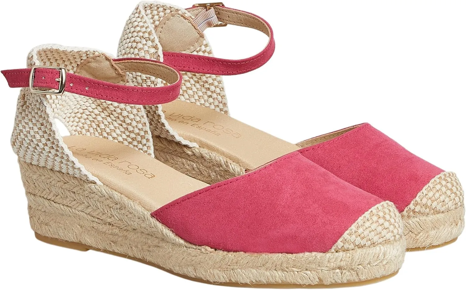 Canvas Wedge Women's Sandals with 2 Inch Heel and Breathable Cotton Canvas Upper and 100% Natural Jute Midsole for All Casual Occasions