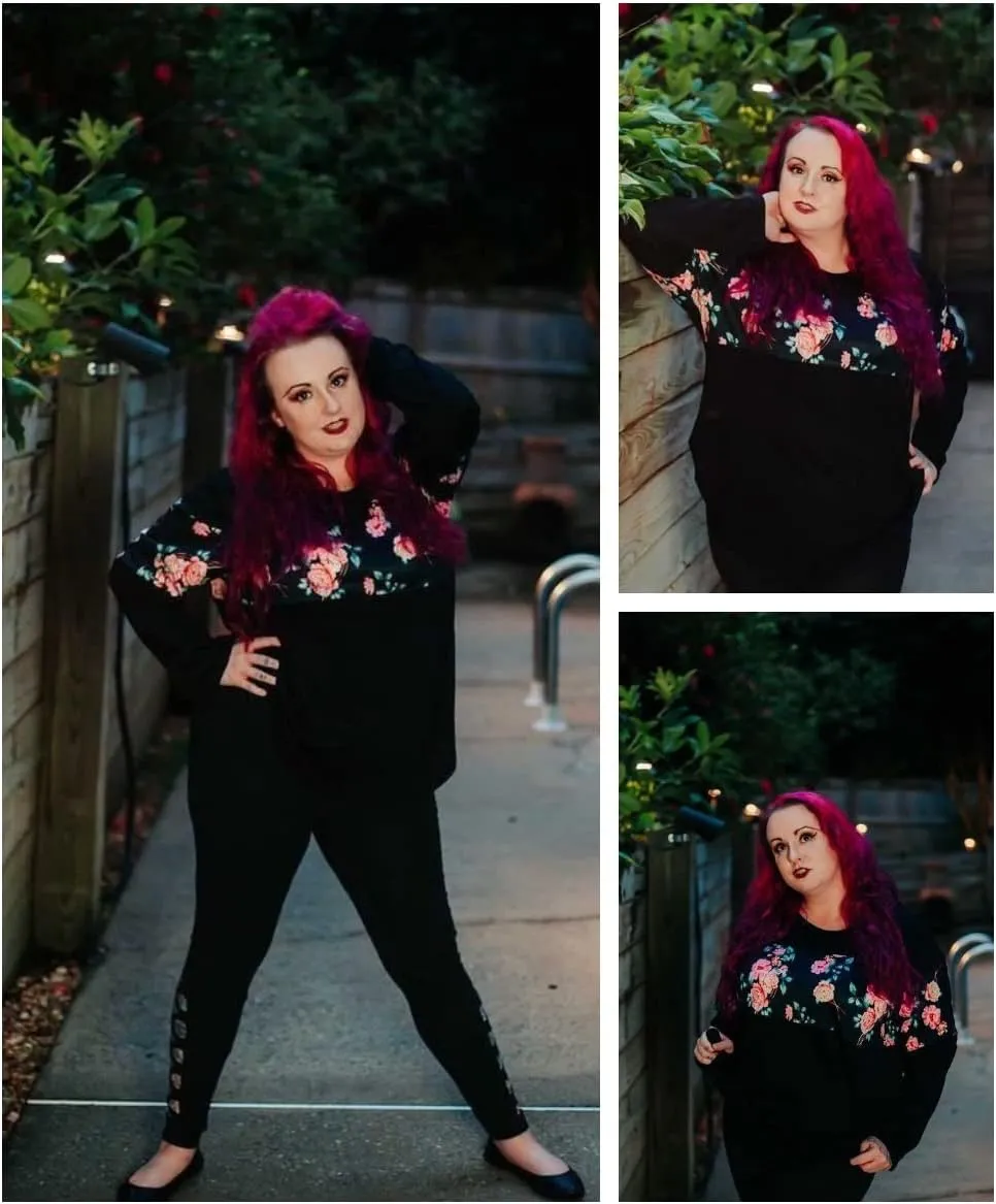 CARCOS Plus Size Tops for Women Color Block Flower/Striped/Camo Crew Neck Long Sleeve Tee Shirt