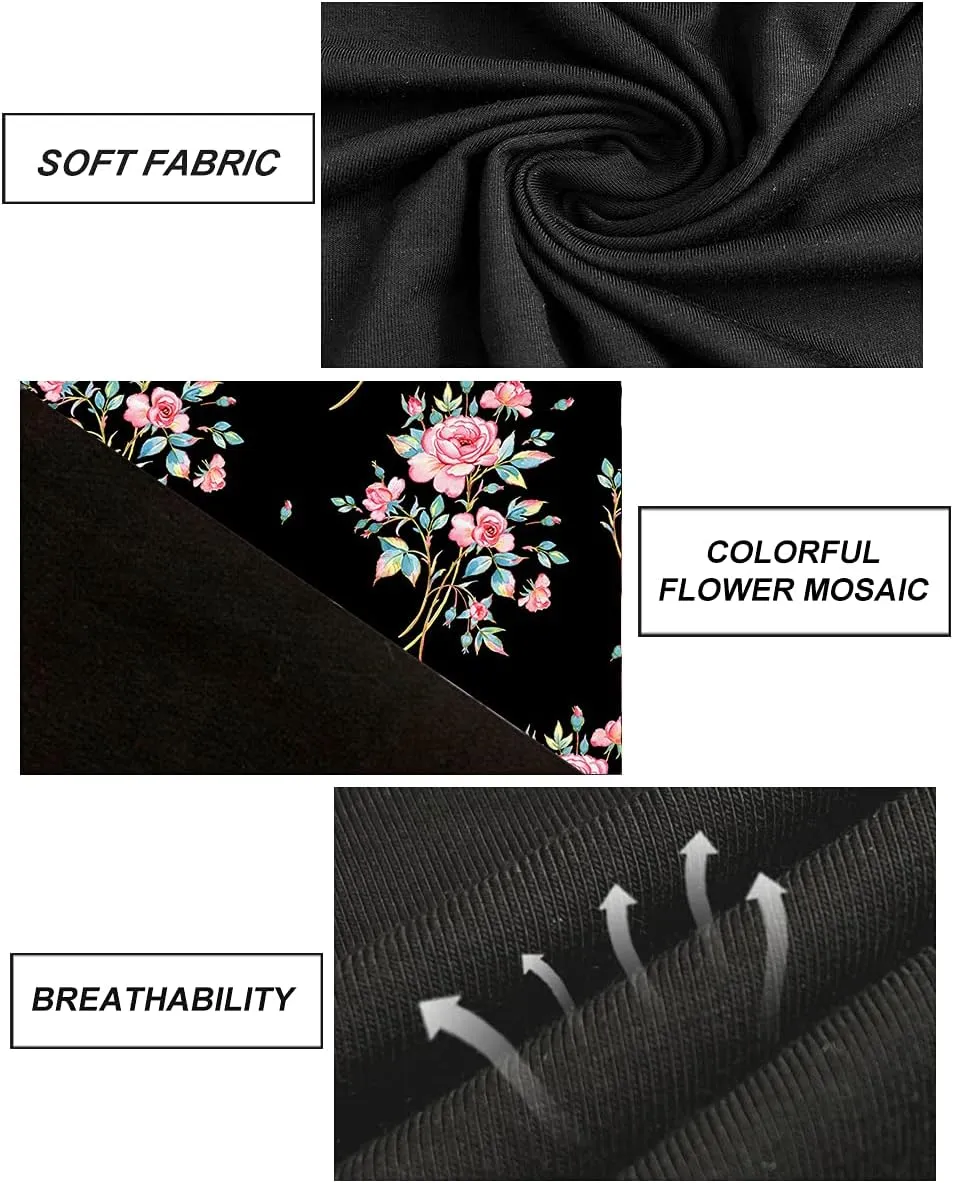 CARCOS Plus Size Tops for Women Color Block Flower/Striped/Camo Crew Neck Long Sleeve Tee Shirt