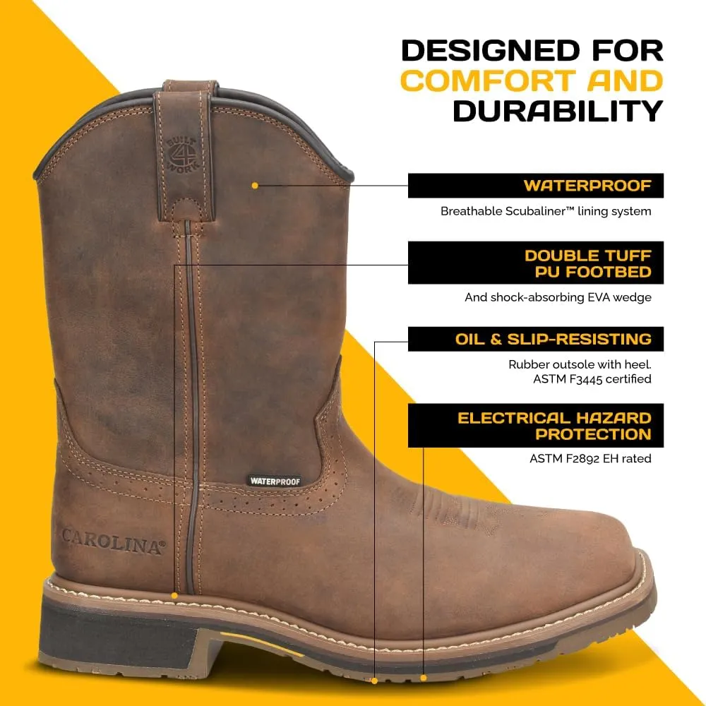 Carolina Anchor 10" Soft Toe Waterproof Men's Work Boot - Durable, Comfortable, Slip-Resistant, All-Weather Footwear