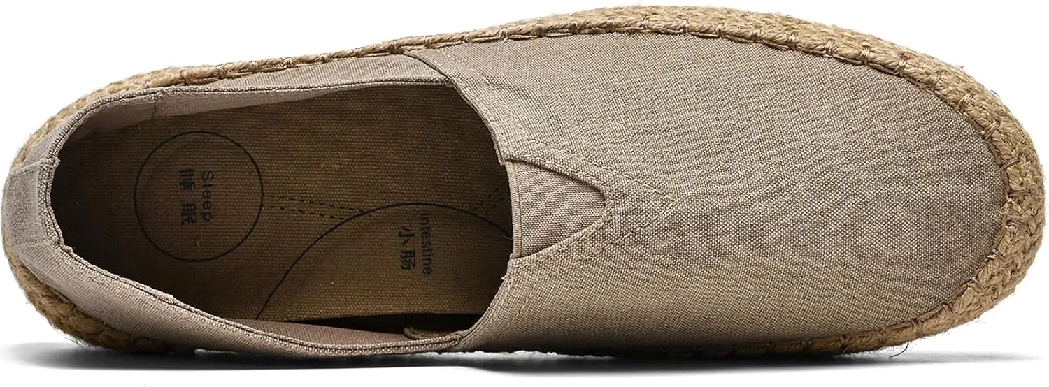 CASMAG Men's Fashion Casual Cloth Shoes Canvas Slip-on Loafers Espadrille Leisure Walking Sneakers Moccasins Boat Shoes