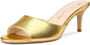 Castamere Round Open Toe Heeled Sandals for Women Mid Kitten Heels Slip-on Dress Mules Office Casual Summer Shoes 2.6 Inches Heels