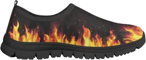 Children's Tennis Shoes,Boys Girls Slip On Flats Sneakers Non-Slip Stain-Resistant Black Sole Running Shoes