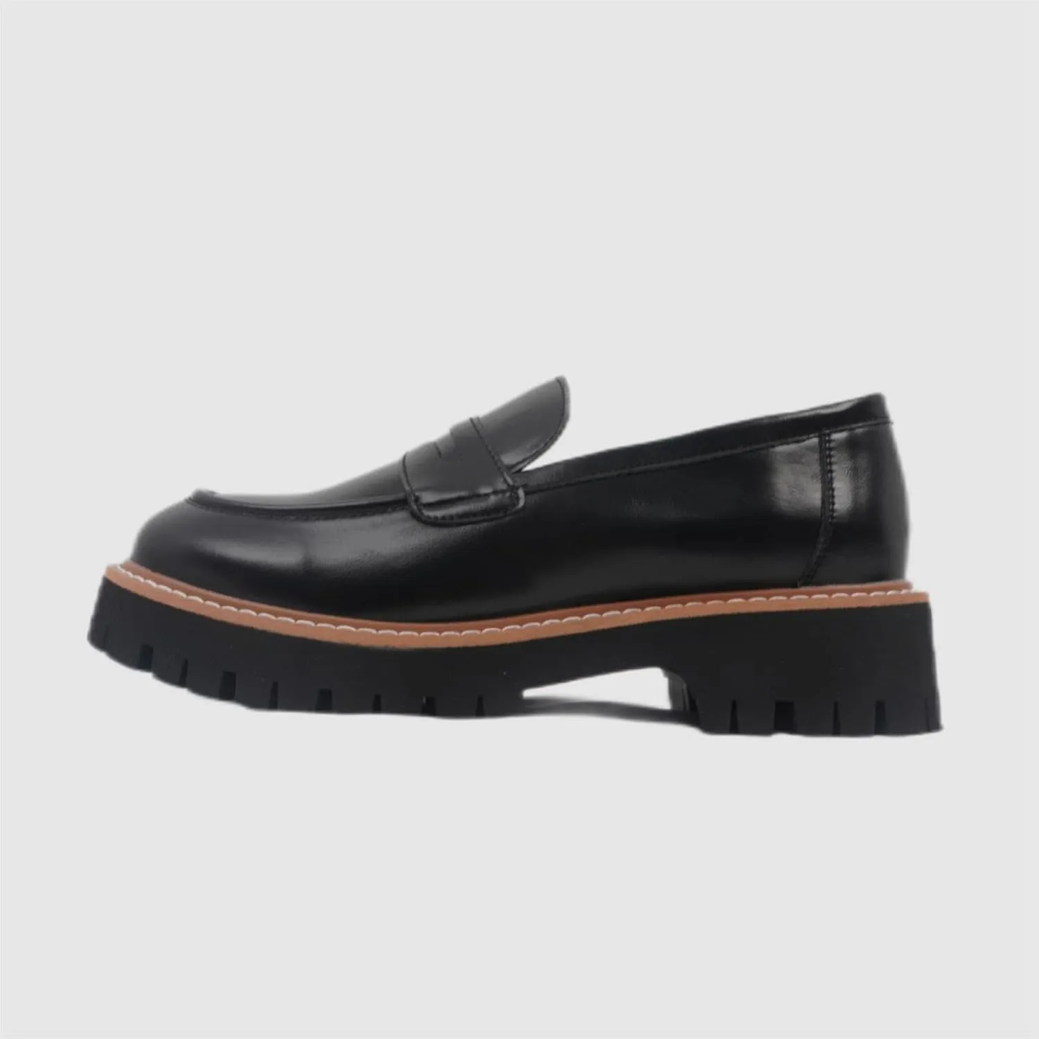 Chunky Loafers Women Platform Loafers for Women Chunky Heel Lug Sole Loafers for Women Slip ons Round Toe