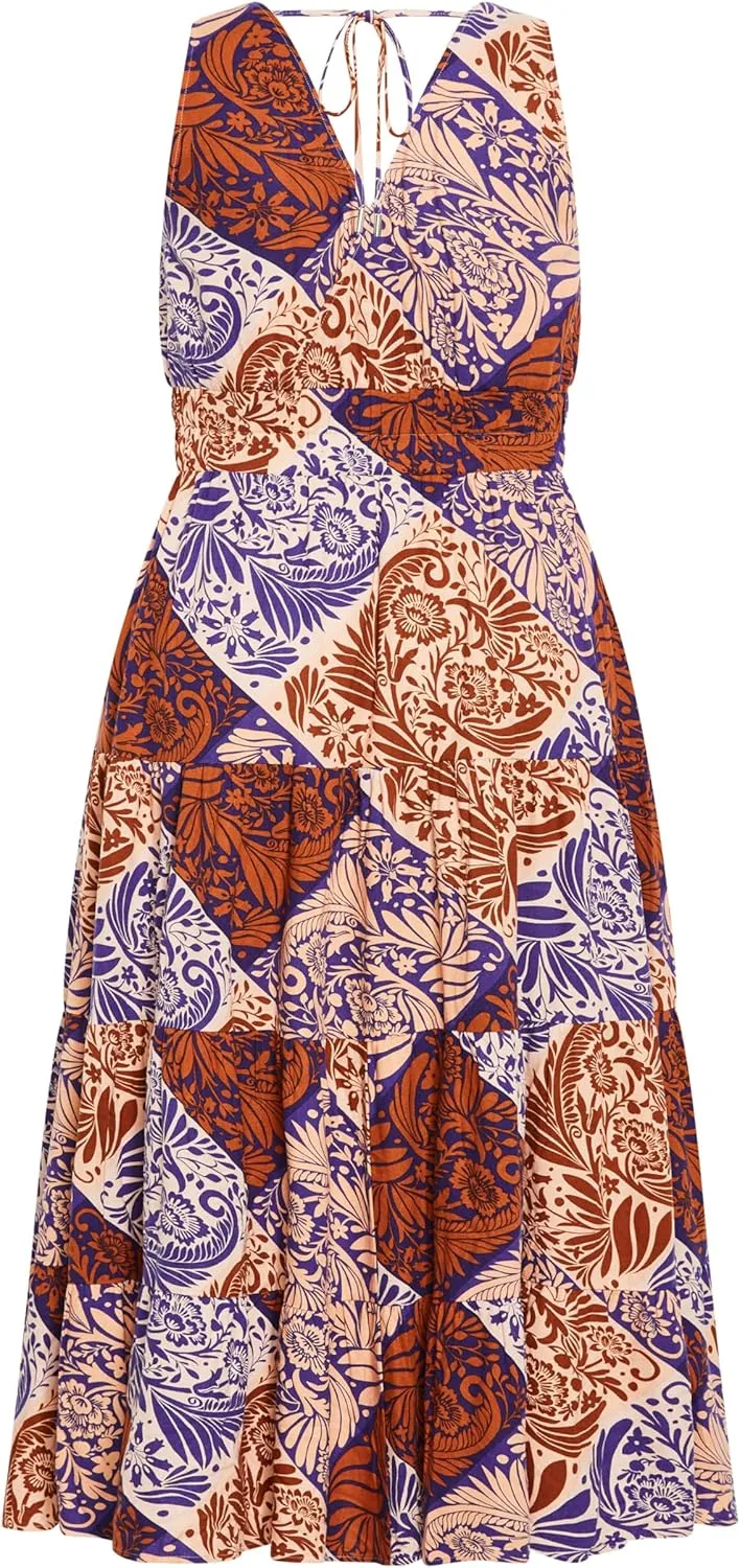 City Chic Women's Maxi Dress-Amara Print