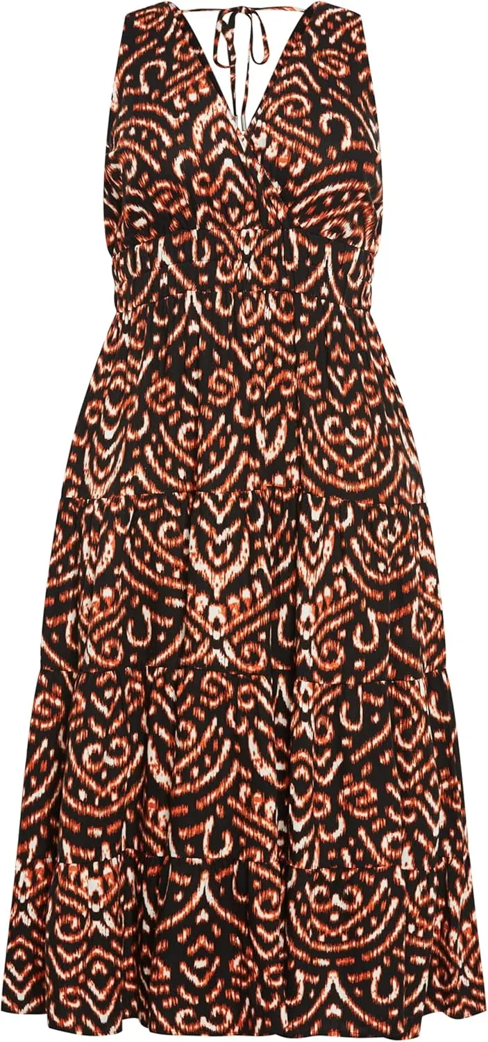 City Chic Women's Maxi Dress-Amara Print