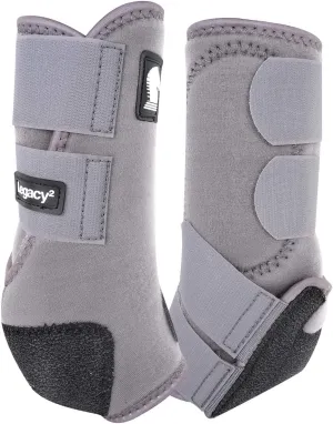 Classic Equine Legacy2 Front Protective Boots 2 Pack Charcoal L