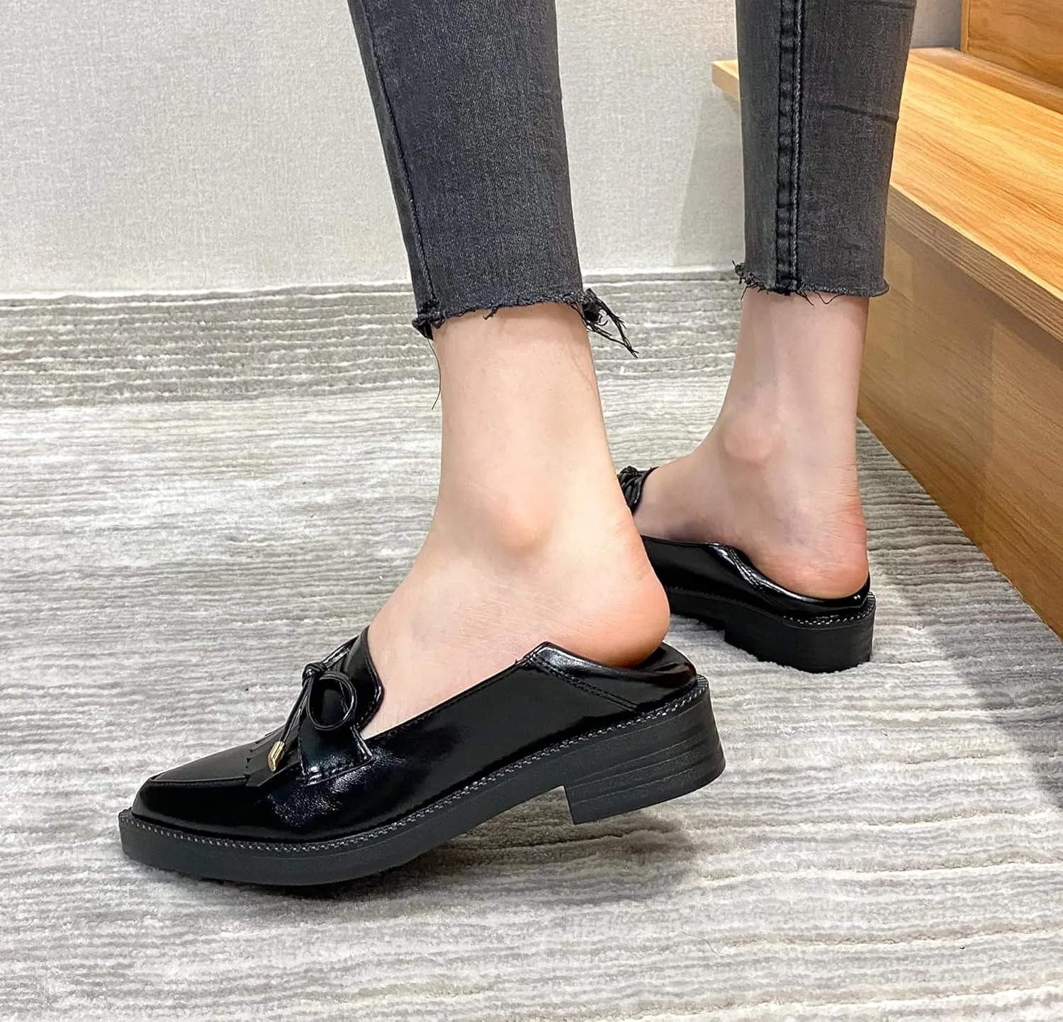 Classic Women's Chunky Loafers Platform Comfortable Slip-On Dressy Business Casual Shoes with Fringe
