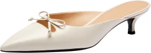 Coach Women's Runway Mule Ballet Flat, Charcoal/Black, 5