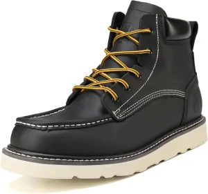 CONRAD Men's Moc Toe Safety Work Boots: 6" & 8" Soft Toe, Composite Toe, Waterproof, Slip Resistant, Puncture-proof EH Safety Boots