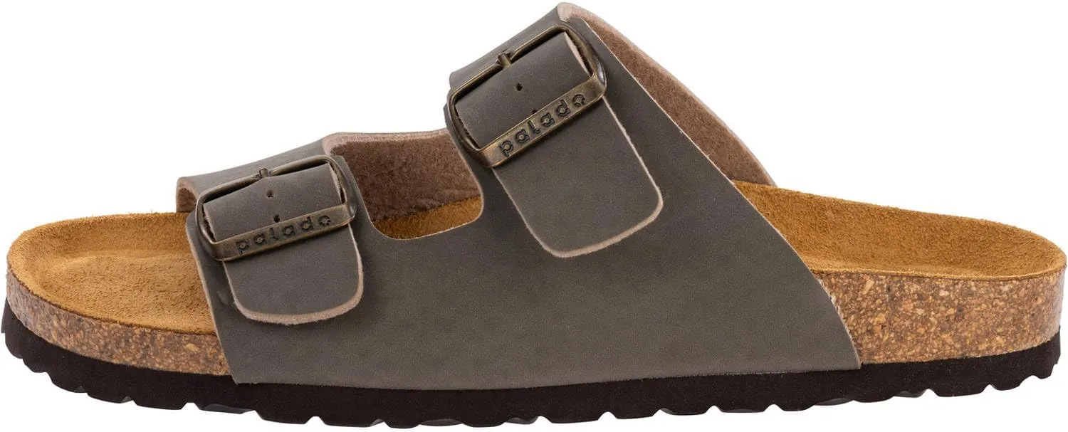 Corfu PF Women's Mules - Slippers with Natural Cork Footbed - Comfortable Sandals - Two-Strap - Made in Spain