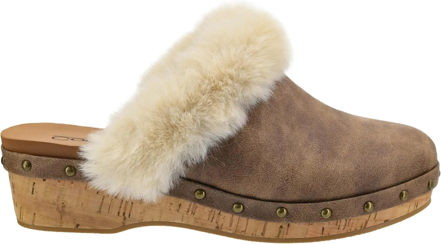 Corkys Footwear Just Fur Fun 1.75-Inch Wedge Mules, Slip-On, Memory Foam Insoles, Faux Fur Lining, Chic, Comfortable, Elegant Fall Footwear