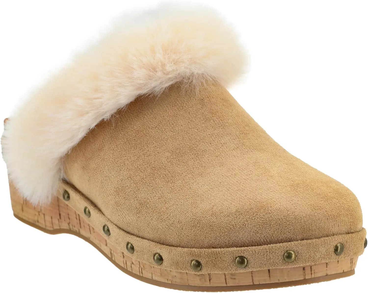 Corkys Footwear Just Fur Fun 1.75-Inch Wedge Mules, Slip-On, Memory Foam Insoles, Faux Fur Lining, Chic, Comfortable, Elegant Fall Footwear