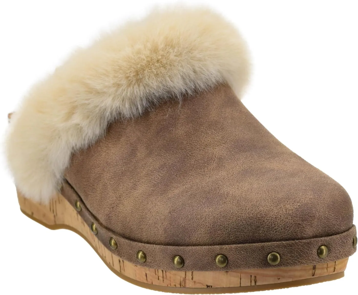 Corkys Footwear Just Fur Fun 1.75-Inch Wedge Mules, Slip-On, Memory Foam Insoles, Faux Fur Lining, Chic, Comfortable, Elegant Fall Footwear