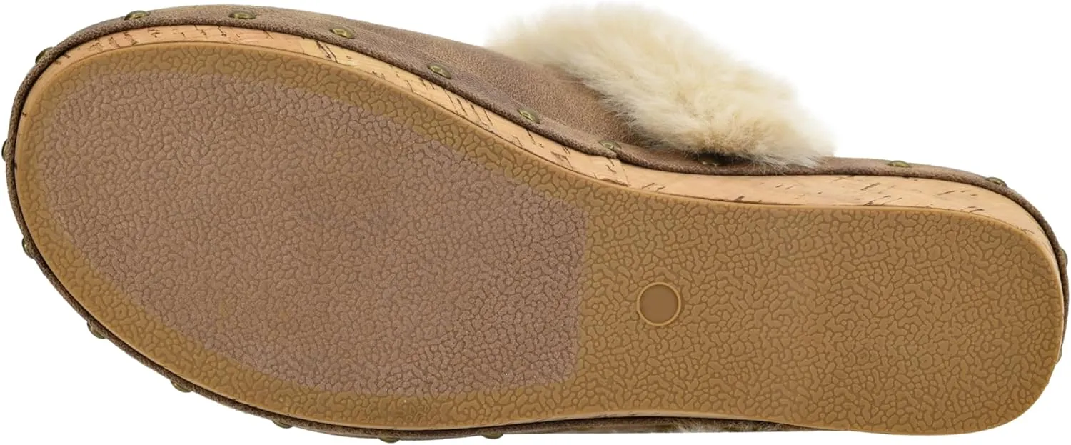 Corkys Footwear Just Fur Fun 1.75-Inch Wedge Mules, Slip-On, Memory Foam Insoles, Faux Fur Lining, Chic, Comfortable, Elegant Fall Footwear