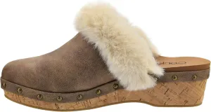 Corkys Footwear Just Fur Fun 1.75-Inch Wedge Mules, Slip-On, Memory Foam Insoles, Faux Fur Lining, Chic, Comfortable, Elegant Fall Footwear