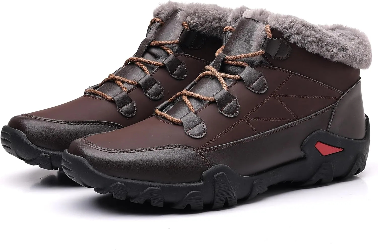 COSIDRAM Mens Snow Boots Outdoor Winter Warm Hiking Ankle Boots Anti Slip Insulated Work Shoes