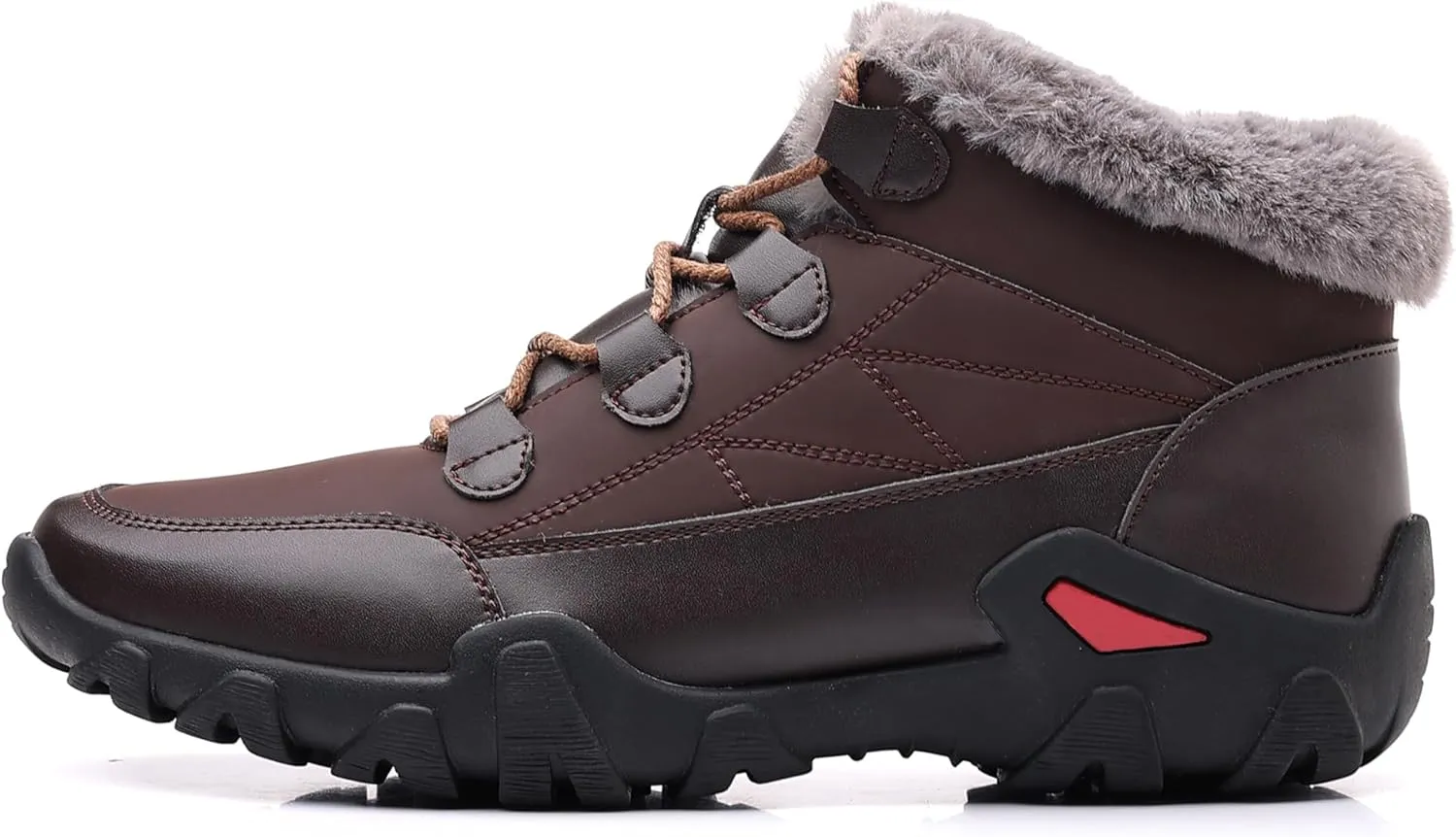 COSIDRAM Mens Snow Boots Outdoor Winter Warm Hiking Ankle Boots Anti Slip Insulated Work Shoes