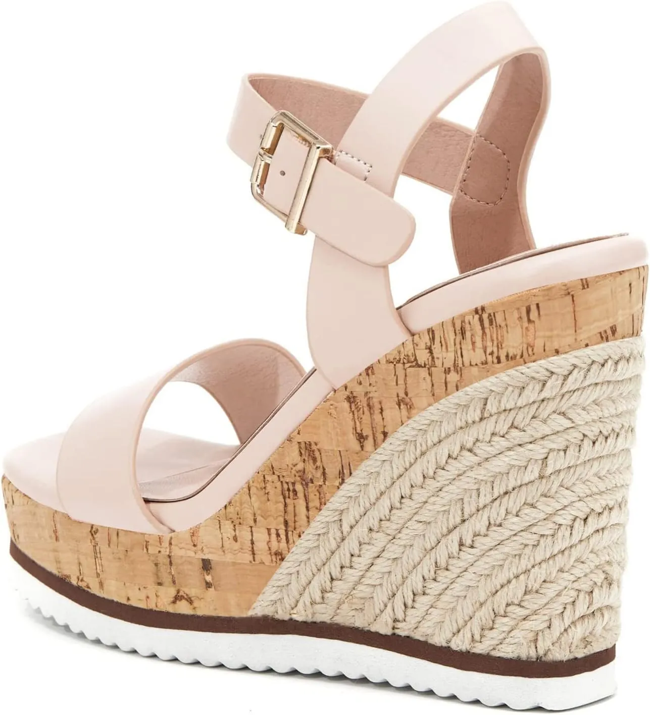 Coutgo Women's Espadrilles Wedge Platform Open Toe Ankle Strap Summer Dressy Sandals