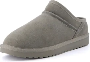 CUSHIONAIRE Women's Hilo Genuine Suede cozy mule  Memory Foam