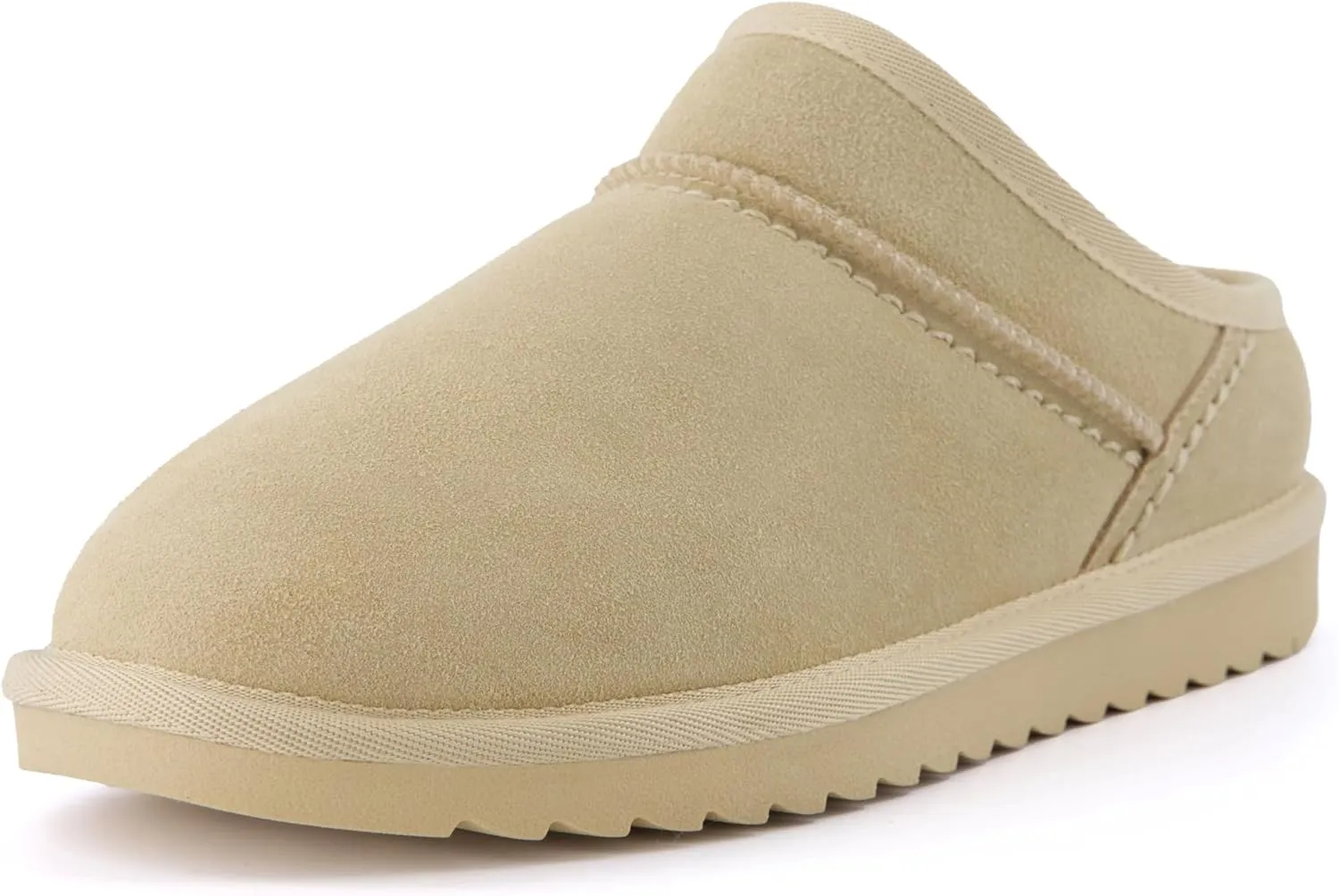 CUSHIONAIRE Women's Hilo Genuine Suede cozy mule  Memory Foam