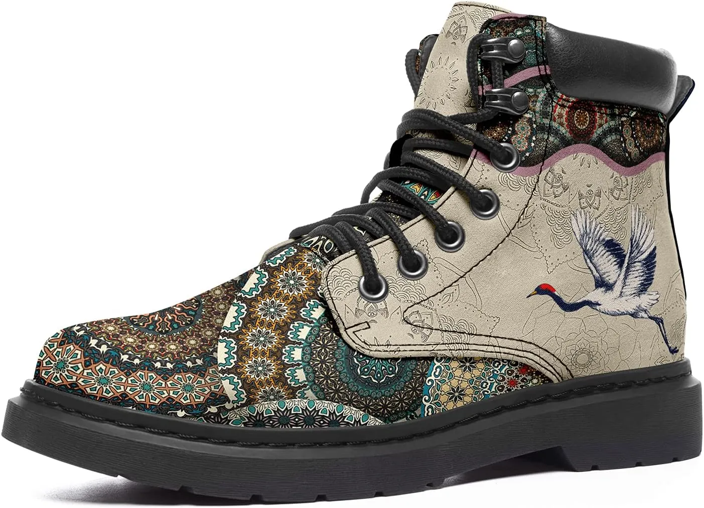 Custom Flower Mandala Animal Print Boots for Women Fashion Boots Winter Boots for Girl Lady