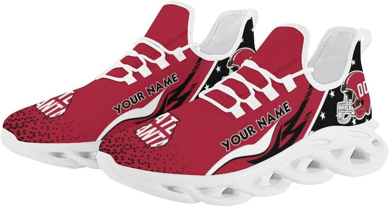 Custom Football Sneakers City Sports Slip-on Shoes Personalized Name Number, Gifts for Football Fans Men Women