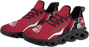 Custom Football Sneakers City Sports Slip-on Shoes Personalized Name Number, Gifts for Football Fans Men Women