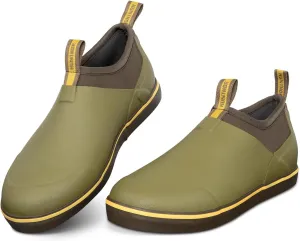 Deck Shoes Waterproof Rubber Boots with Non-Slip Rain Shoes for Fishing, Boating, Gardening, Walking - for Men