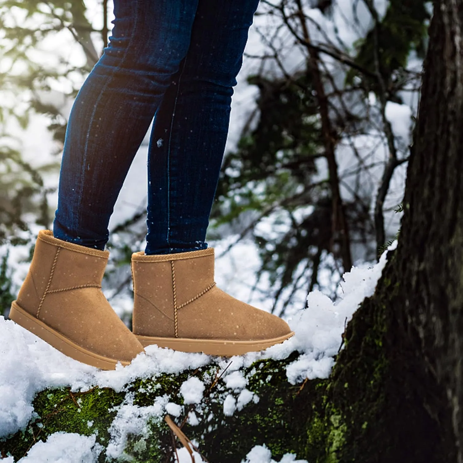 DKSUKO Women's Classic Waterproof Snow Boots Winter Boots