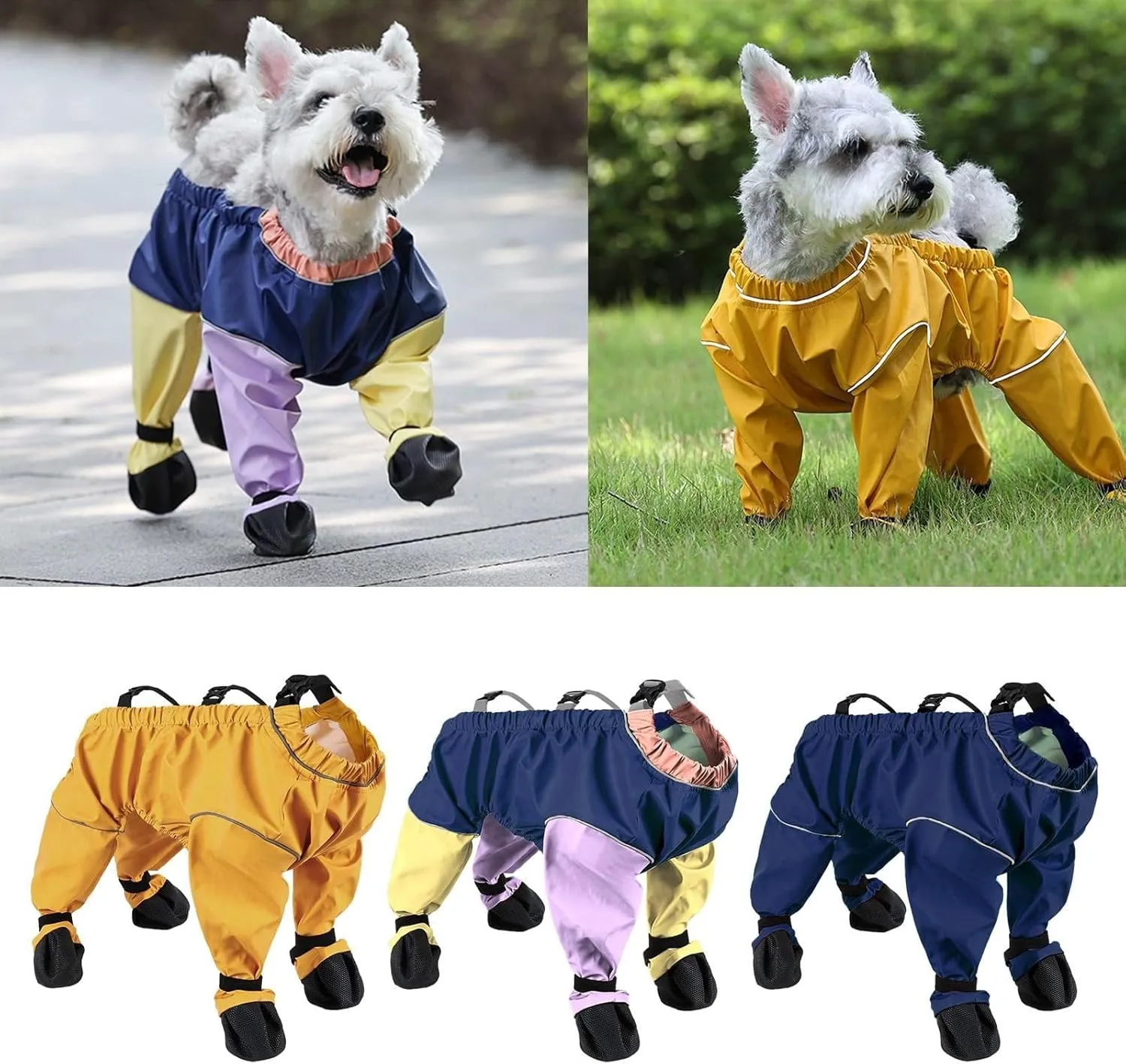 Dog Boots Leggings Waterproof Dog Pants Anti-Slip Dog Shoes Pet Paws Protector Dirty-Proof Dog Outdoor Walking Running Hiking Booties (B, S)