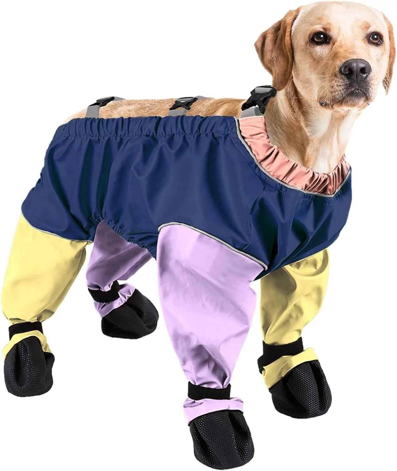 Dog Boots Leggings Waterproof Dog Pants Anti-Slip Dog Shoes Pet Paws Protector Dirty-Proof Dog Outdoor Walking Running Hiking Booties (B, S)
