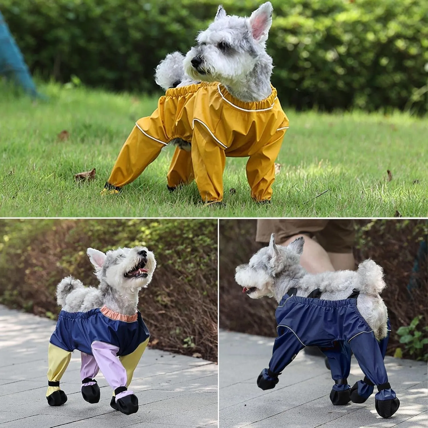 Dog Boots Leggings Waterproof Dog Pants Anti-Slip Dog Shoes Pet Paws Protector Dirty-Proof Dog Outdoor Walking Running Hiking Booties (B, S)