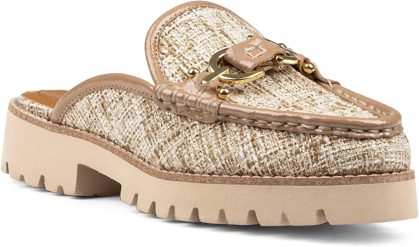 Donald Pliner Women's Elta Mules, Slip-On Mules, Closed Toe Comfort Loafers, Casual Slip-On Shoes for Women