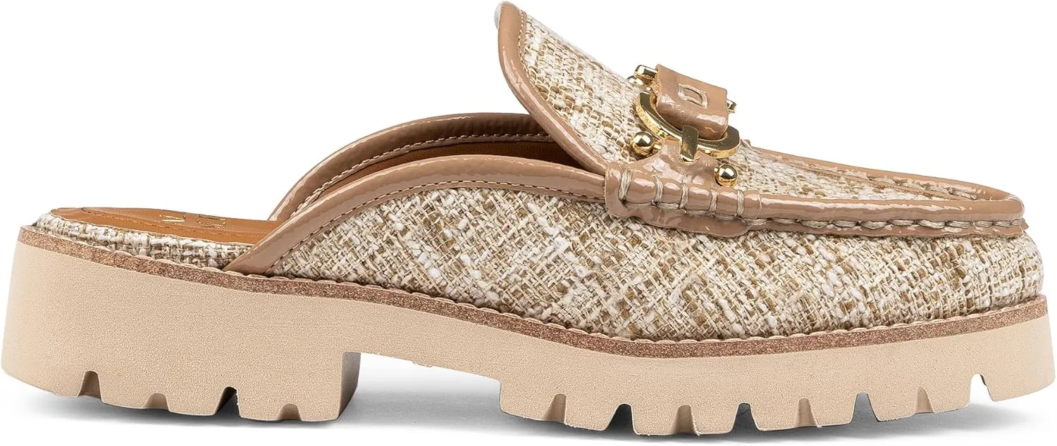 Donald Pliner Women's Elta Mules, Slip-On Mules, Closed Toe Comfort Loafers, Casual Slip-On Shoes for Women