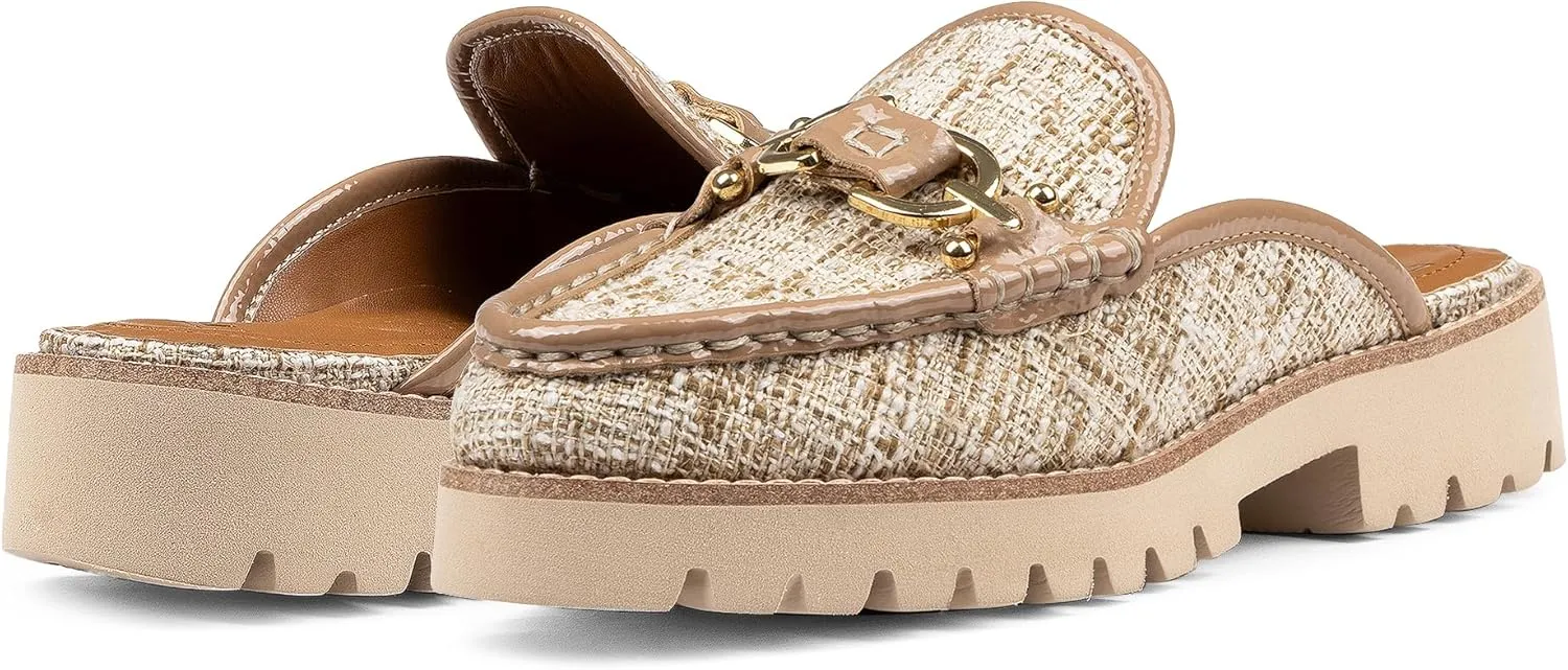 Donald Pliner Women's Elta Mules, Slip-On Mules, Closed Toe Comfort Loafers, Casual Slip-On Shoes for Women