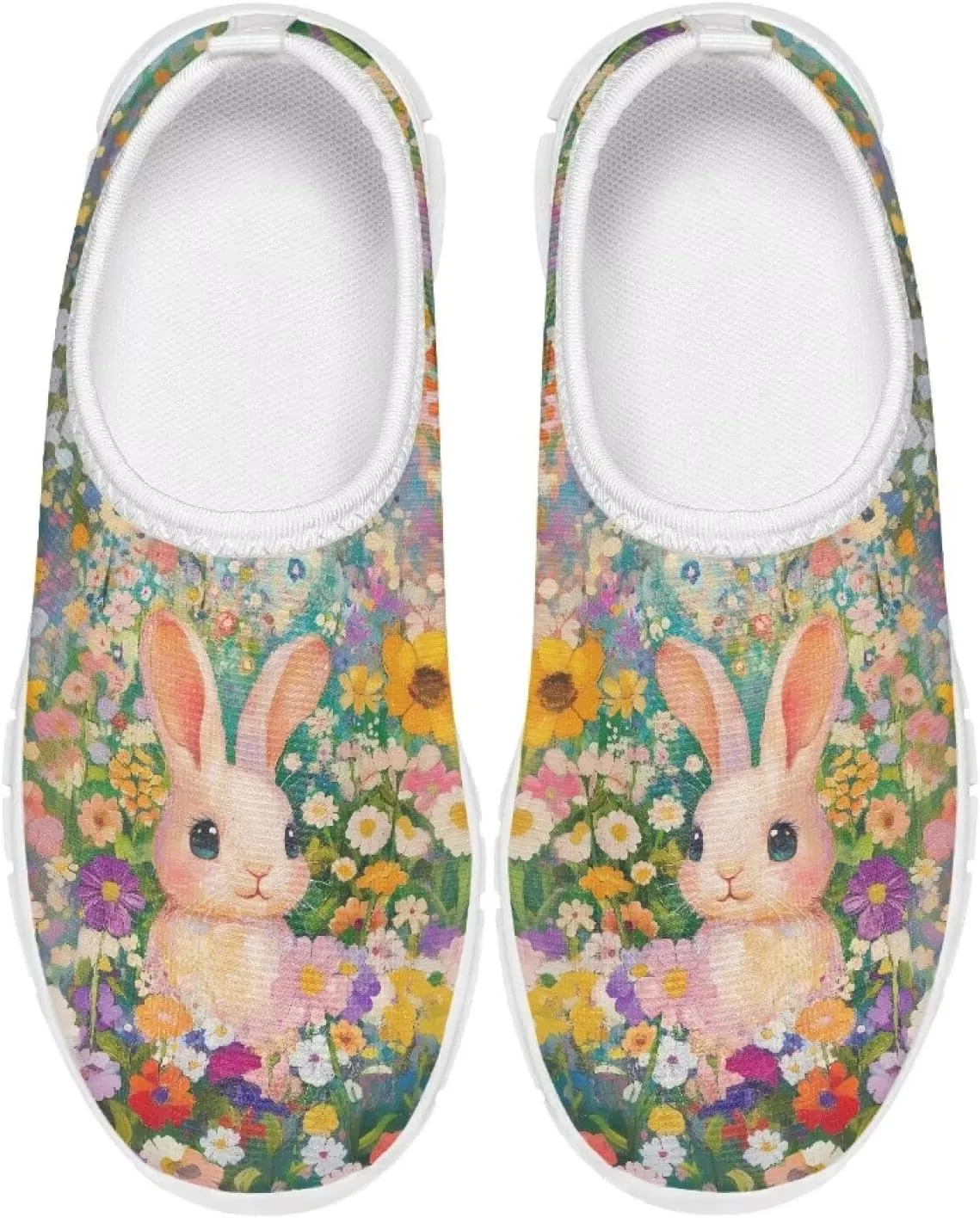 Doojoayie Funny Easter Shoes for Girls Slip On Sneakers Sport Running Shoes