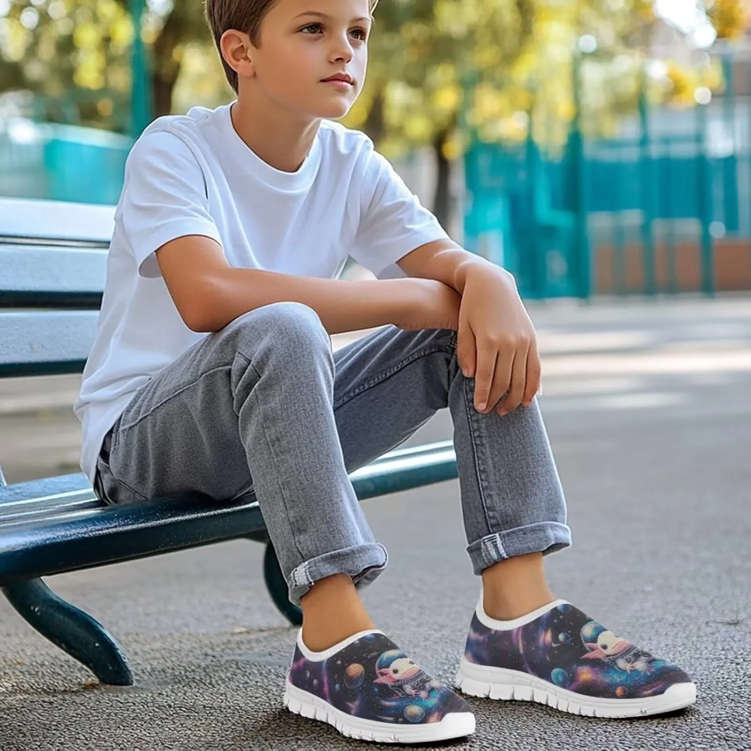 Doojoayie Novelty Boys Slip On Sneakers Non Slip for Kids Outdoor Active Play