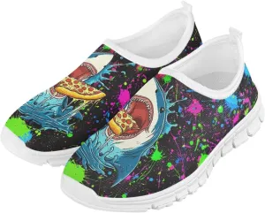 Doojoayie Running Shoes for Boys Slip On Sneakers Anti-Slip Workout Shoes Black