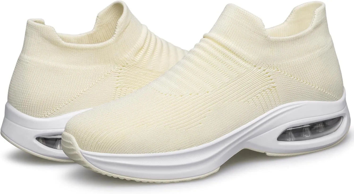 DOUSSPRT Womens Walking Shoes Sock Casual Ladies Fashion Sneakers Comfortable Slip On Air Cushion Platform