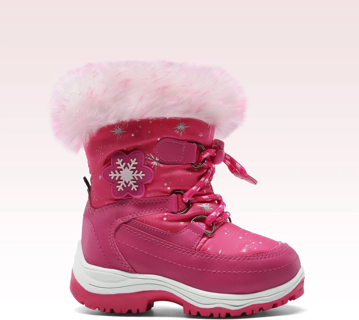 DREAM PAIRS Girls Toddler Snow Boots Slip Resistant Faux Fur Lined Mid Calf Little Kids Winter Shoes