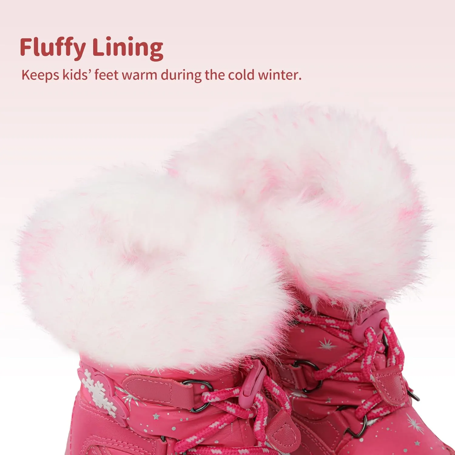 DREAM PAIRS Girls Toddler Snow Boots Slip Resistant Faux Fur Lined Mid Calf Little Kids Winter Shoes