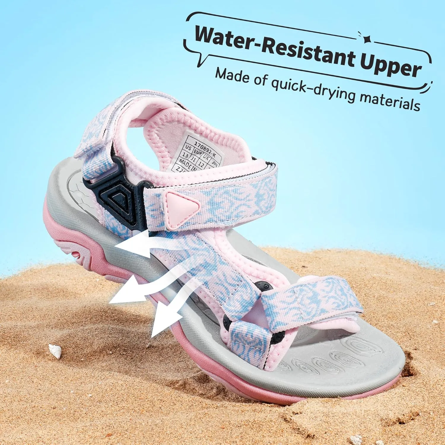 DREAM PAIRS Kids Adventurous Light-Weight Adjustable Straps Summer Sandals (Toddler/Little Kid/Big Kid)
