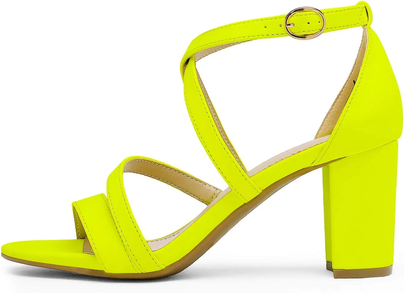 DREAM PAIRS Women’s Ankle Strap Dress Pump Low Chunky Heel Sandals