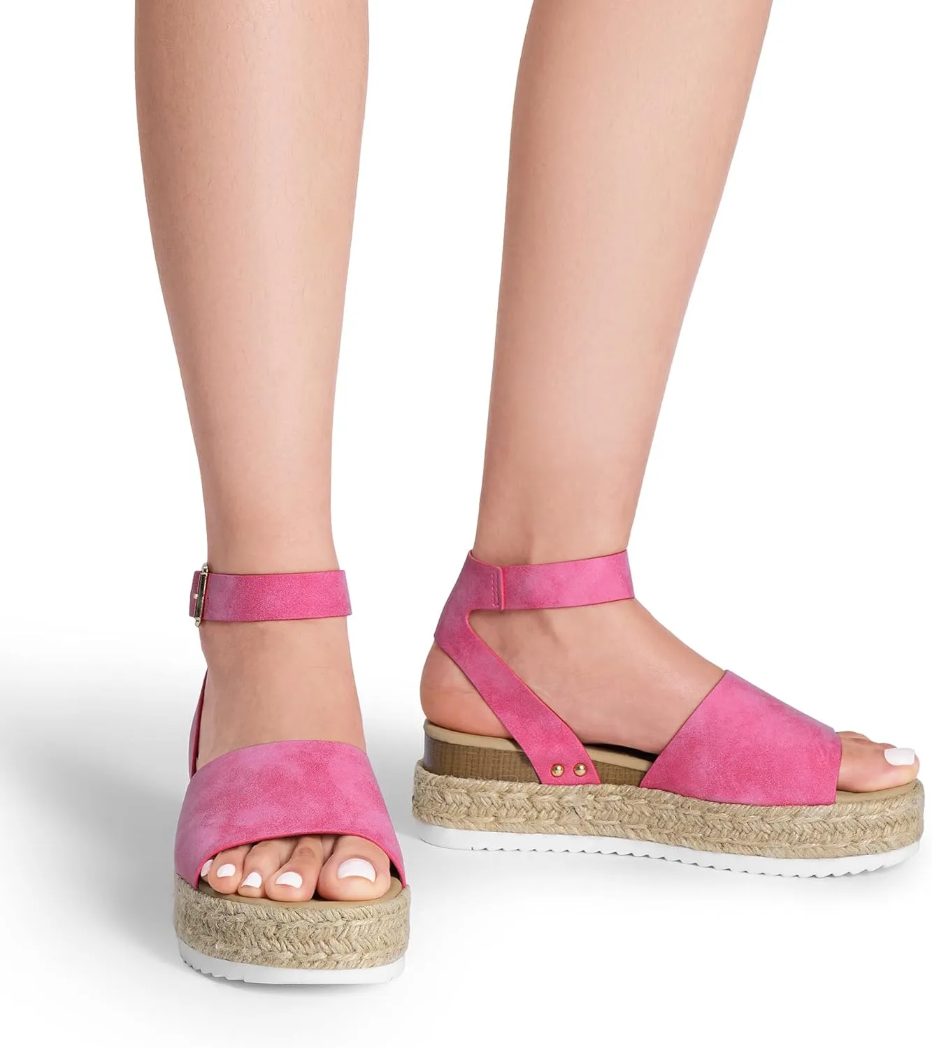 DREAM PAIRS Women's Platform Espadrilles Casual Ankle Strap Wedge Sandals Comfortable Dressy Summer Shoes