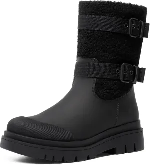 DREAM PAIRS Women's Waterproof Winter Snow Boots with Warm Comfortable Fur Lining, Anti Slip Rubber Mid-Calf Booties Outdoor